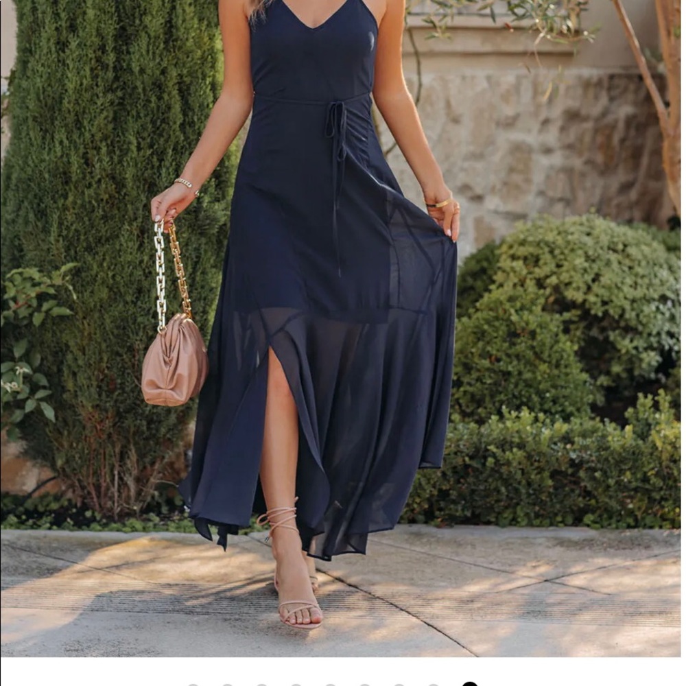 Beautiful Evening Dress- NWT’s Sheet flowy adjustable straps - Picture 10 of 11